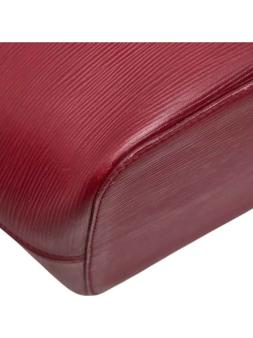 Louis Vuitton Epi Neverfull MM Tote Shoulder Bag Fuchsia Wine Red Leather